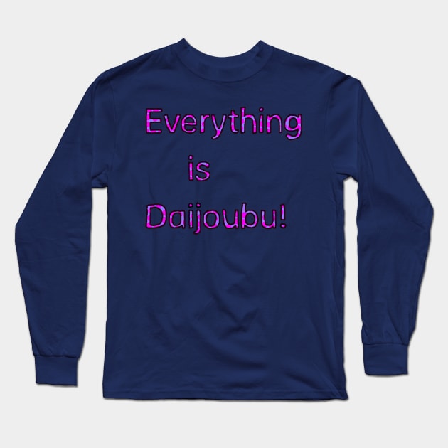 Everything is Daijoubu - Purple Long Sleeve T-Shirt by Usagicollection